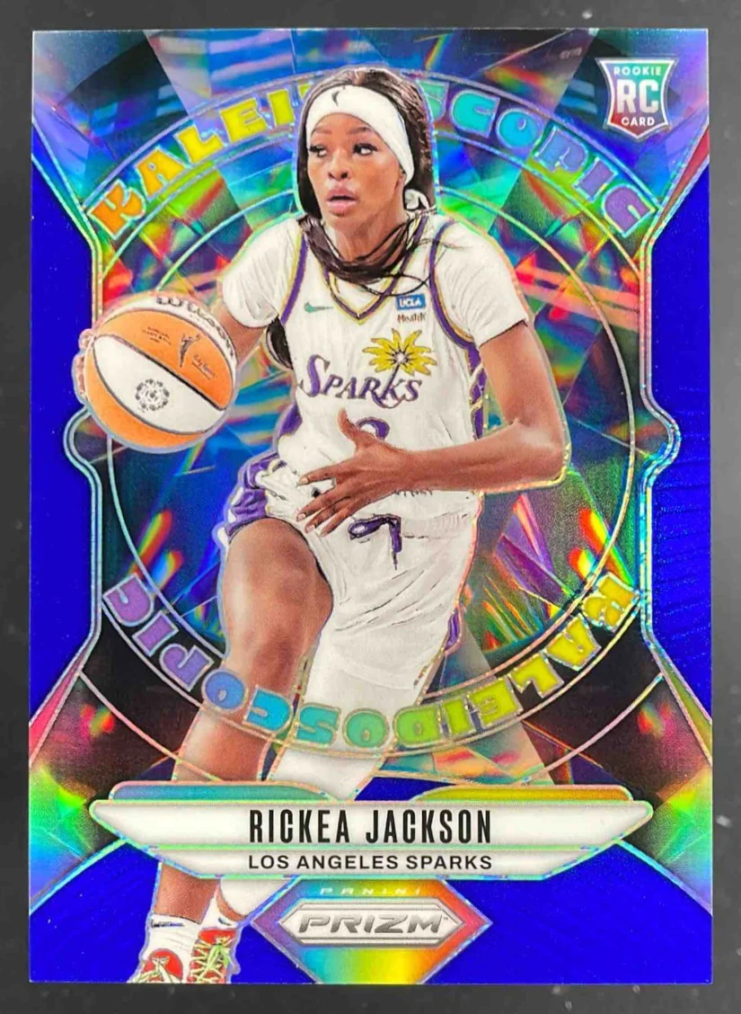 2024 Panini WNBA Prizm Kaleidoscopic Blue Prizm #12 Rickea Jackson /49