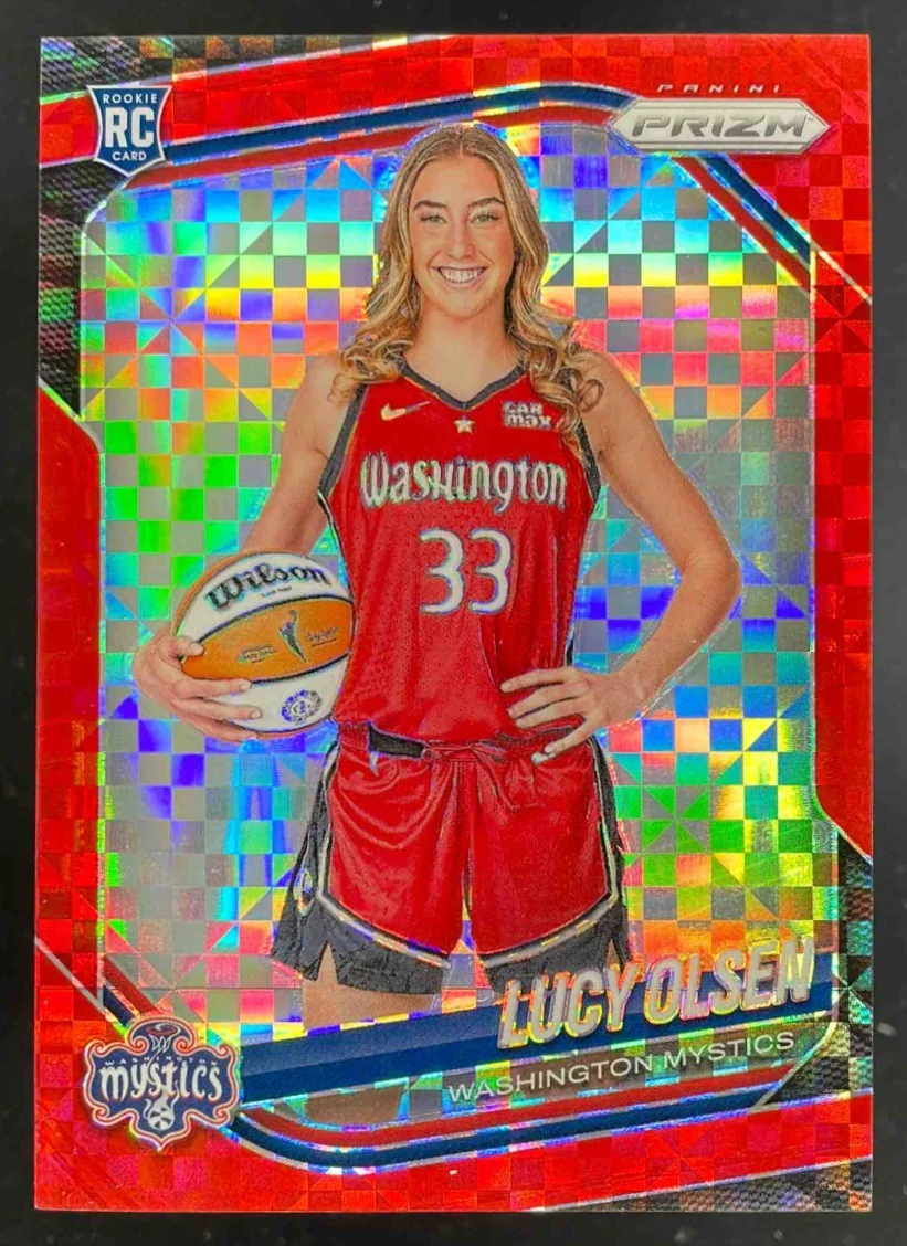 2025 Panini WNBA Prizm Red Power Prizm #145 Lucy Olsen /75