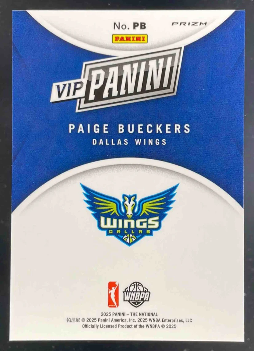 2025 Panini NSCC VIP Gold Packs Gold VIP Prizm #PB Paige Bueckers - Image 2