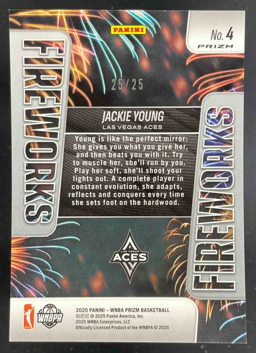 2025 Panini WNBA Prizm Fireworks Mojo Prizm #4 Jackie Young /25 - Image 2