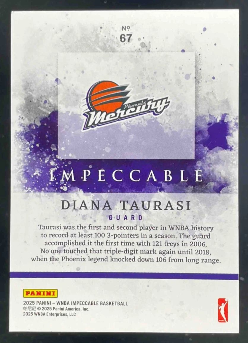 2025 Panini Impeccable WNBA Silver #67 Diana Taurasi /40 - Image 2