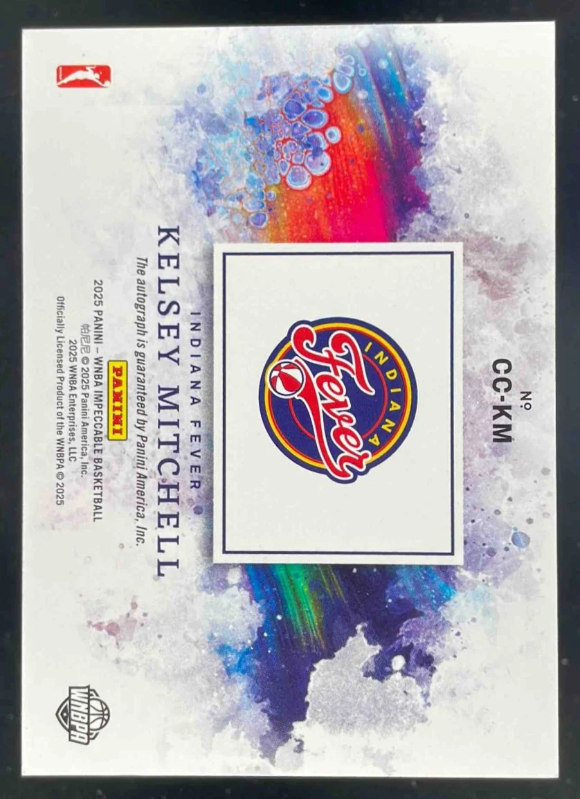 2025 Panini Impeccable WNBA Canvas Creations Gold #24 Kelsey Mitchell Auto /49 - Image 2