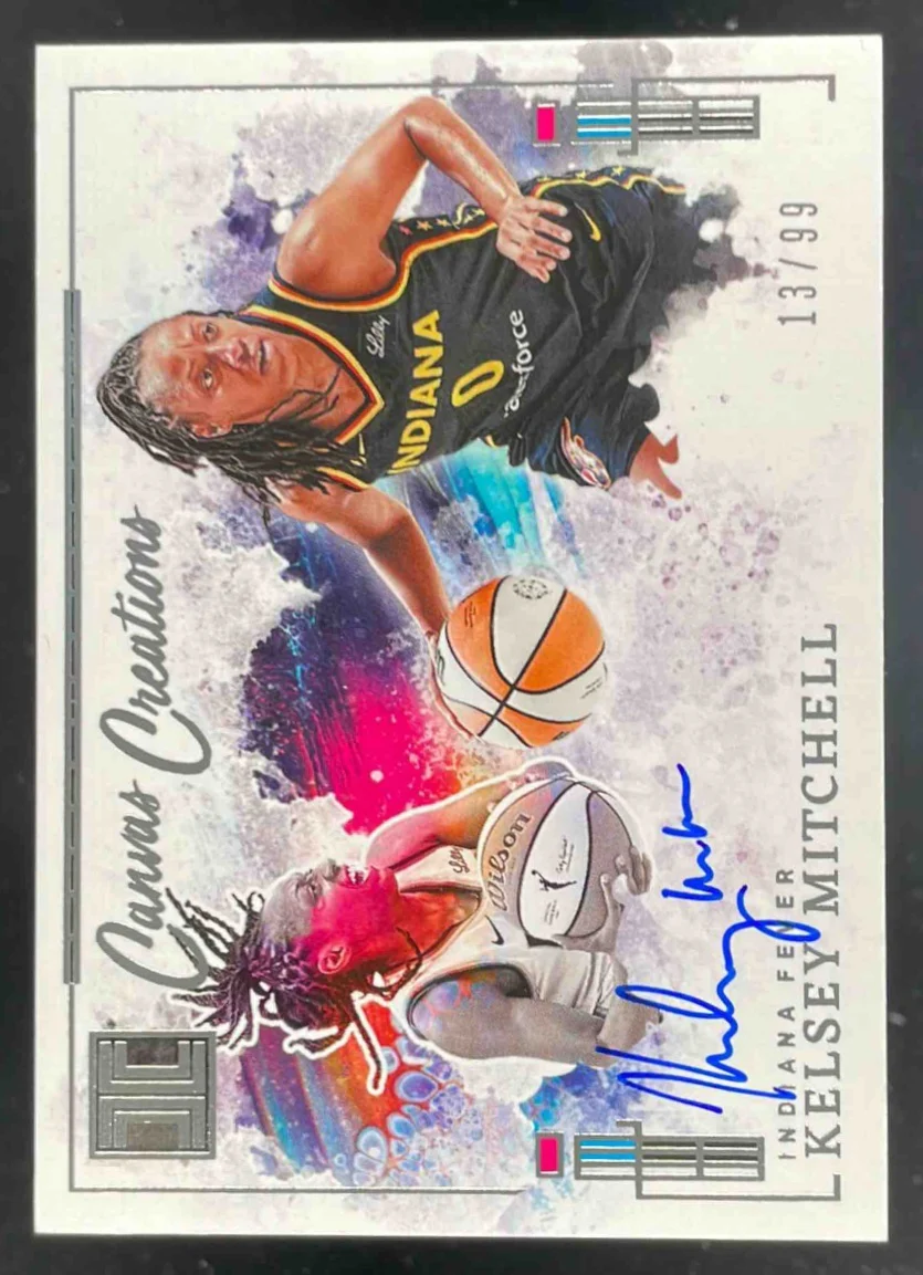 2025 Panini Impeccable WNBA Canvas Creations #24 Kelsey Mitchell Auto /99