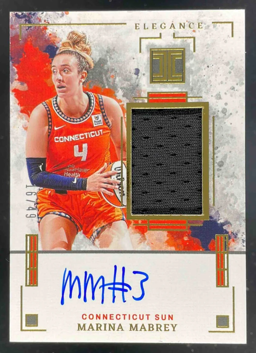 2025 Impeccable WNBA Elegance Jersey Gold #29 Marina Mabrey Auto /49