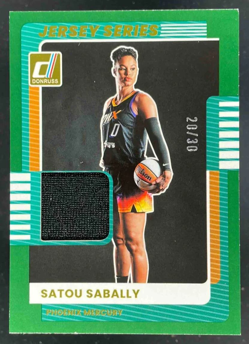 2025 Panini Donruss WNBA Jersey Series Green #40 Satou Sabally /30