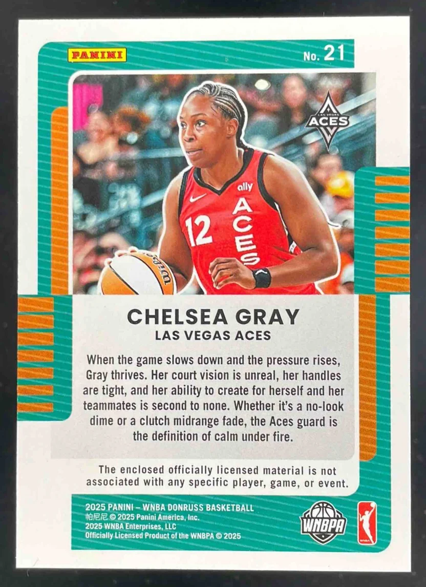 2025 Panini Donruss WNBA Jersey Series Green #21 Chelsea Gray /30 - Image 2