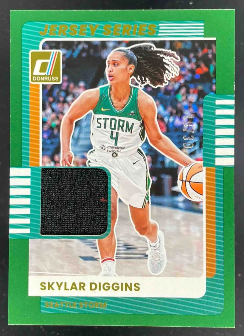 2025 Panini Donruss WNBA Jersey Series Green #46 Skylar Diggins /30