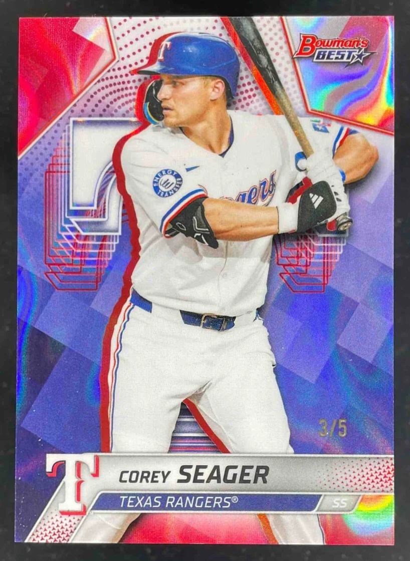 2025 Bowman Bowman's Best Red Lava Refractor #1 Corey Seager /5