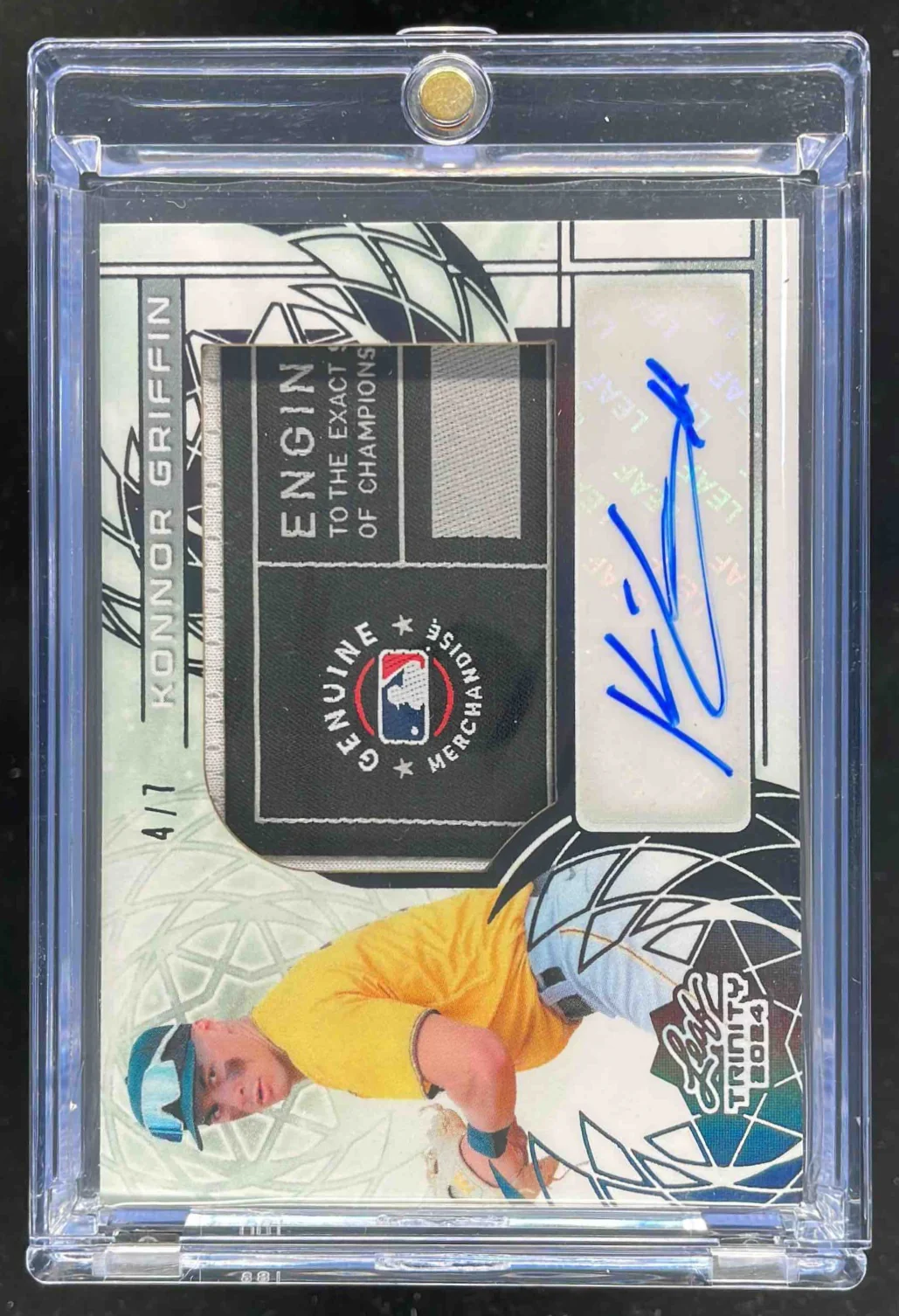 2024 Leaf Trinity Patch Black #PA-KG1 Konnor Griffin Auto /7