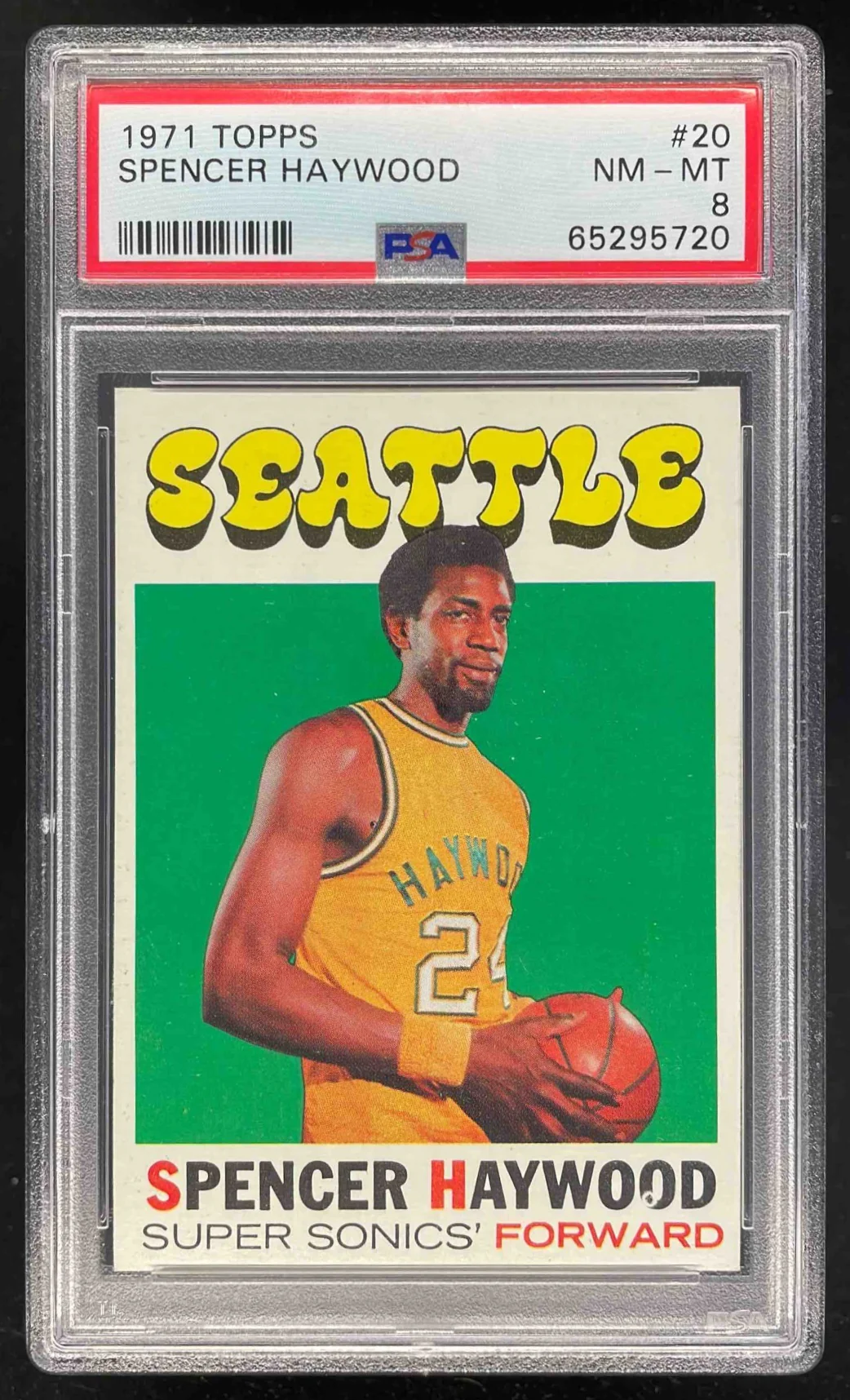 1971-72 Topps #20 Spencer Haywood RC PSA 8