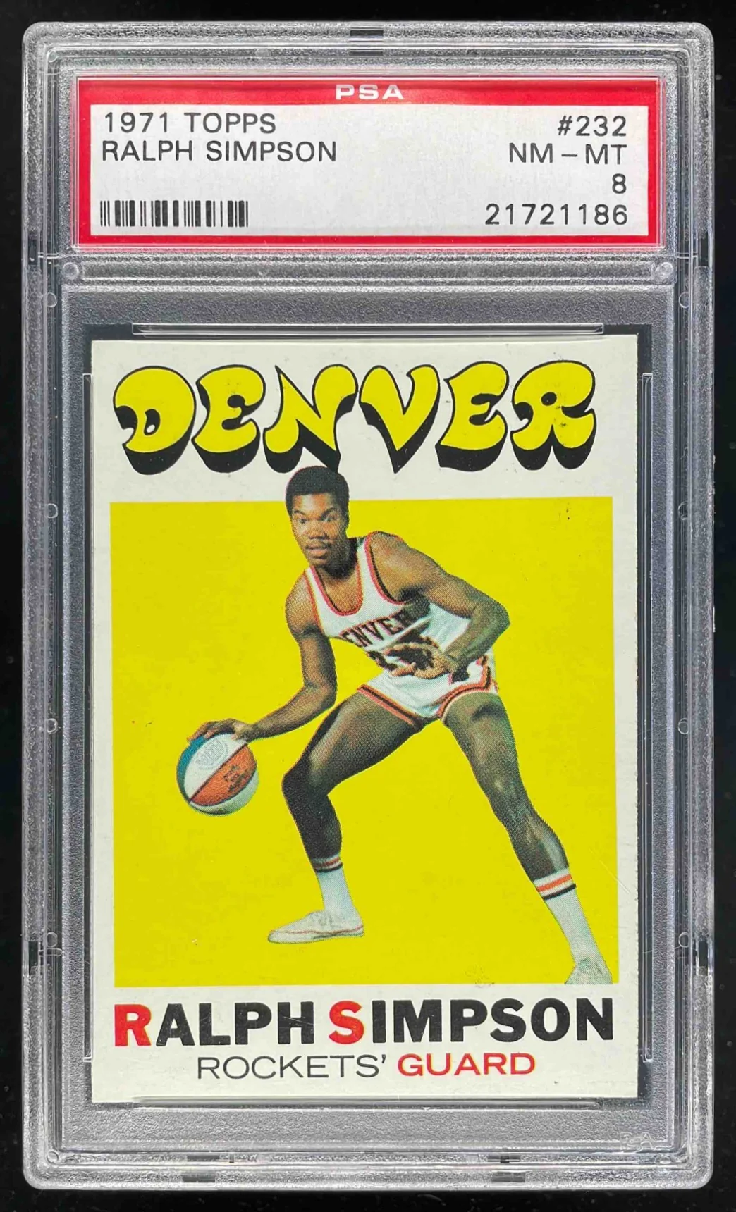 1971-72 Topps #232 Ralph Simpson RC PSA 8