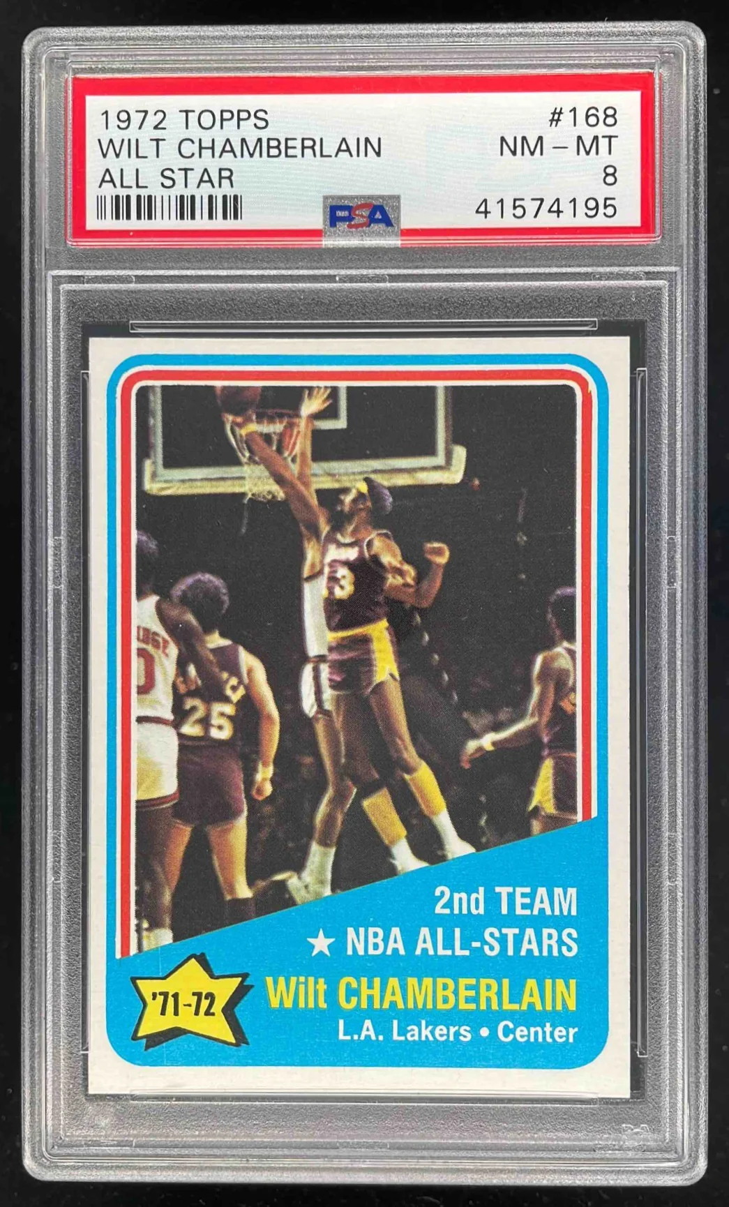 1972-73 Topps #168 Wilt Chamberlain All-Star PSA 8