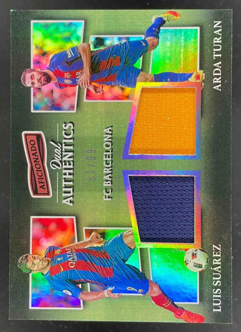 2016-17 Panini Aficionado Dual Authentics #DA-ST Luis Suarez Arda Turan /99
