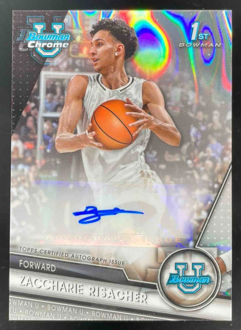 2023-24 Bowman University Chrome Lava #BCPA-ZR Zaccharie Risacher Auto /199