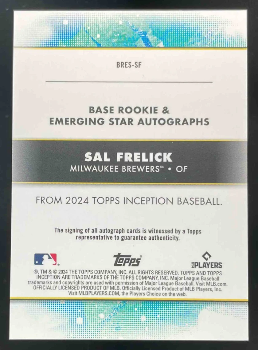 2024 Topps Inception Rookies and Emerging Star Magenta Sal Frelick RC Auto /99 - Image 2