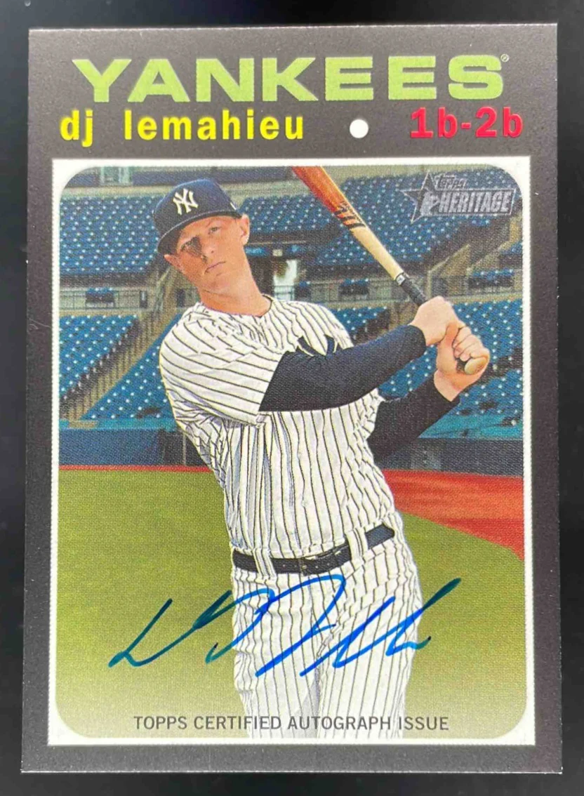 2020 Topps Heritage Real One Autographs High Number #ROA-DL DJ LeMahieu Auto