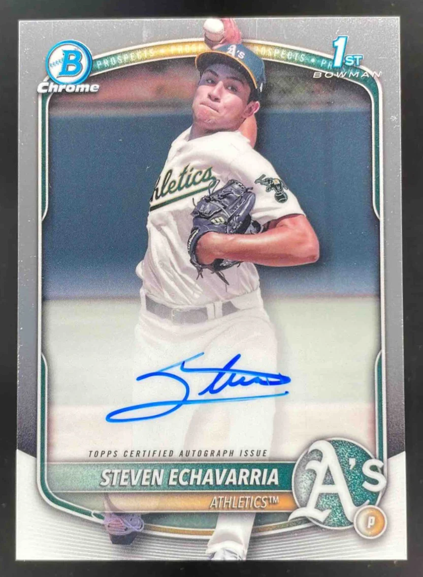 2025 Bowman Chrome Autographs #CPA-SE Steven Echavarria RC Prospect Auto