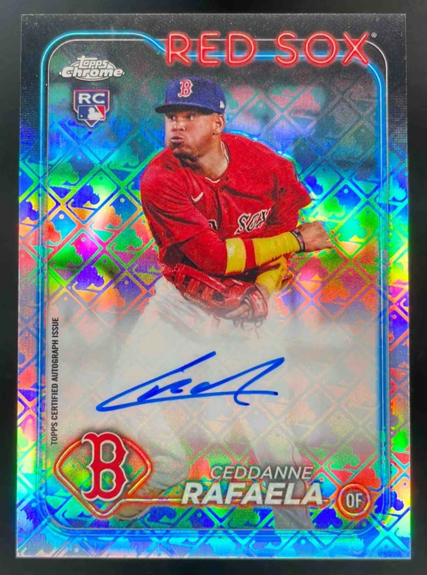 2024 Topps Chrome Logofractor MLB Chrome #RCA-CR Ceddanne Rafaela RC Auto