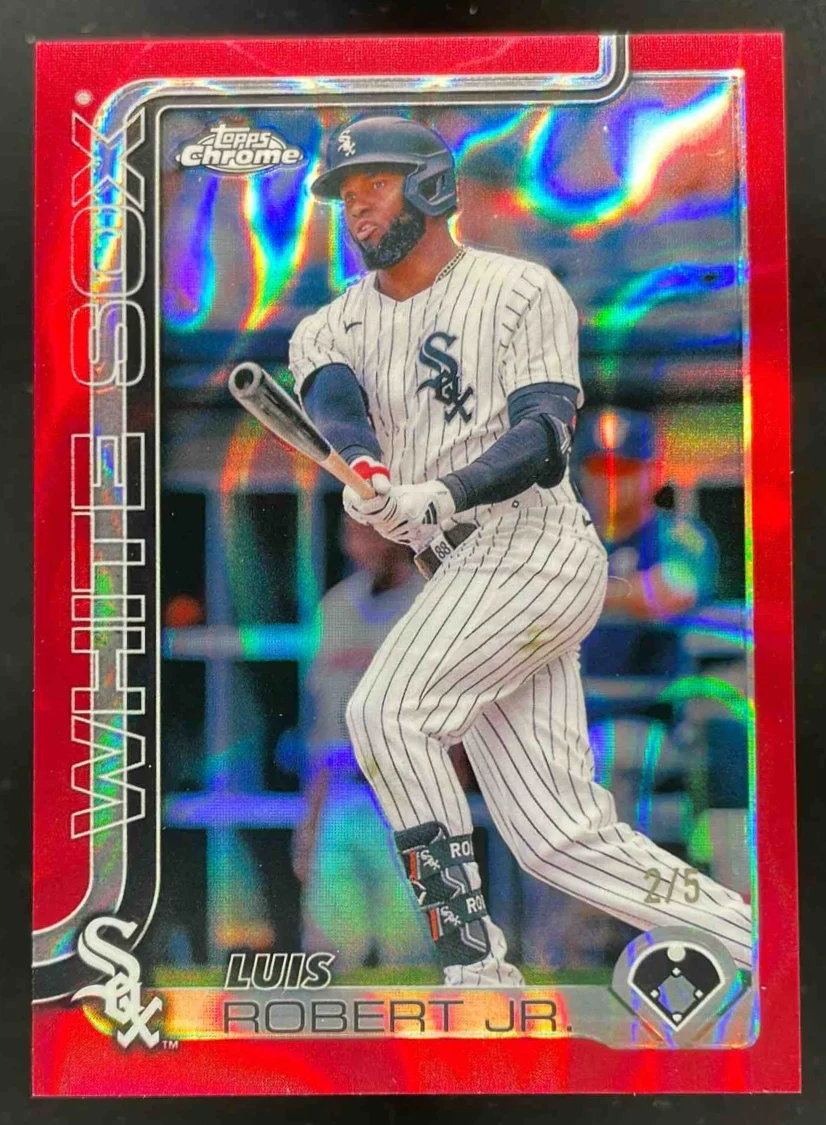 2025 Topps Chrome Red Lava Refractor #177 Luis Robert Jr. /5