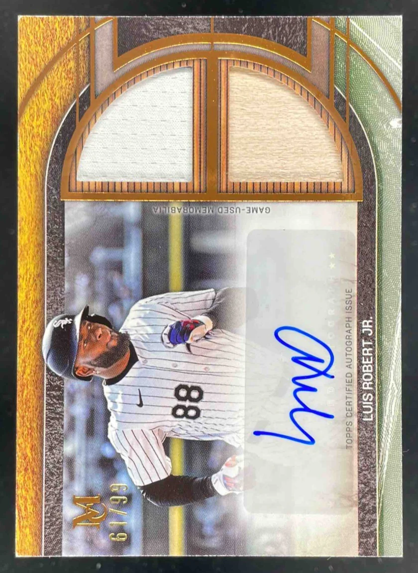 2025 Museum Collection Swatches Dual Relic #SPDRA-LR Luis Robert Jr. Auto /99
