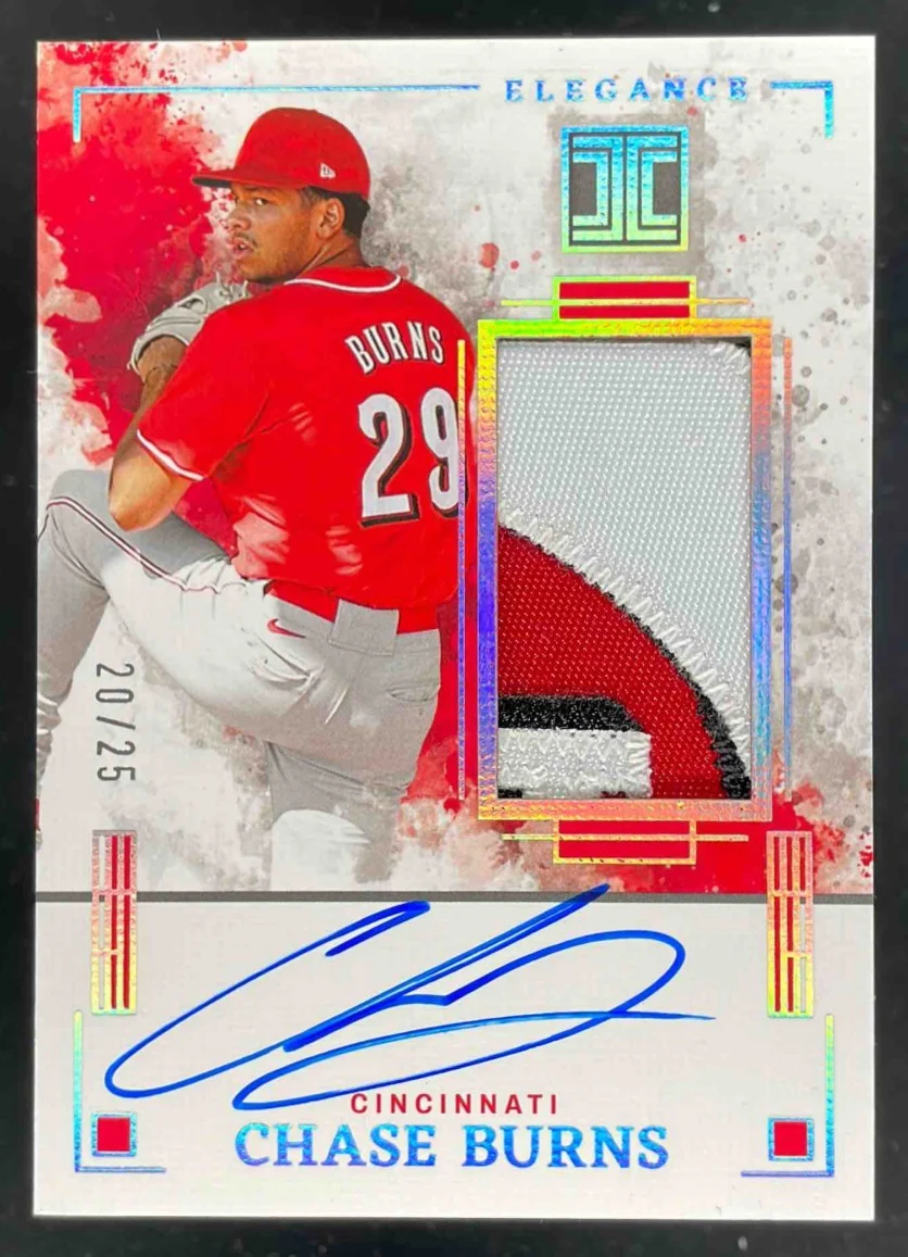 2025 Impeccable Elegance Jersey Holo Silver #EJA-CB Chase Burns Auto /25