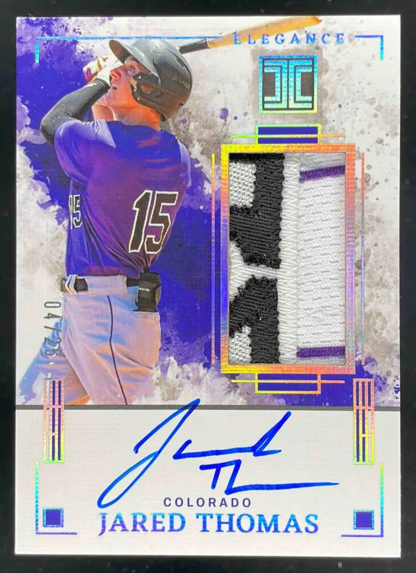 2025 Impeccable Elegance Jersey Holo Silver #EJA-JT Jared Thomas Auto /25