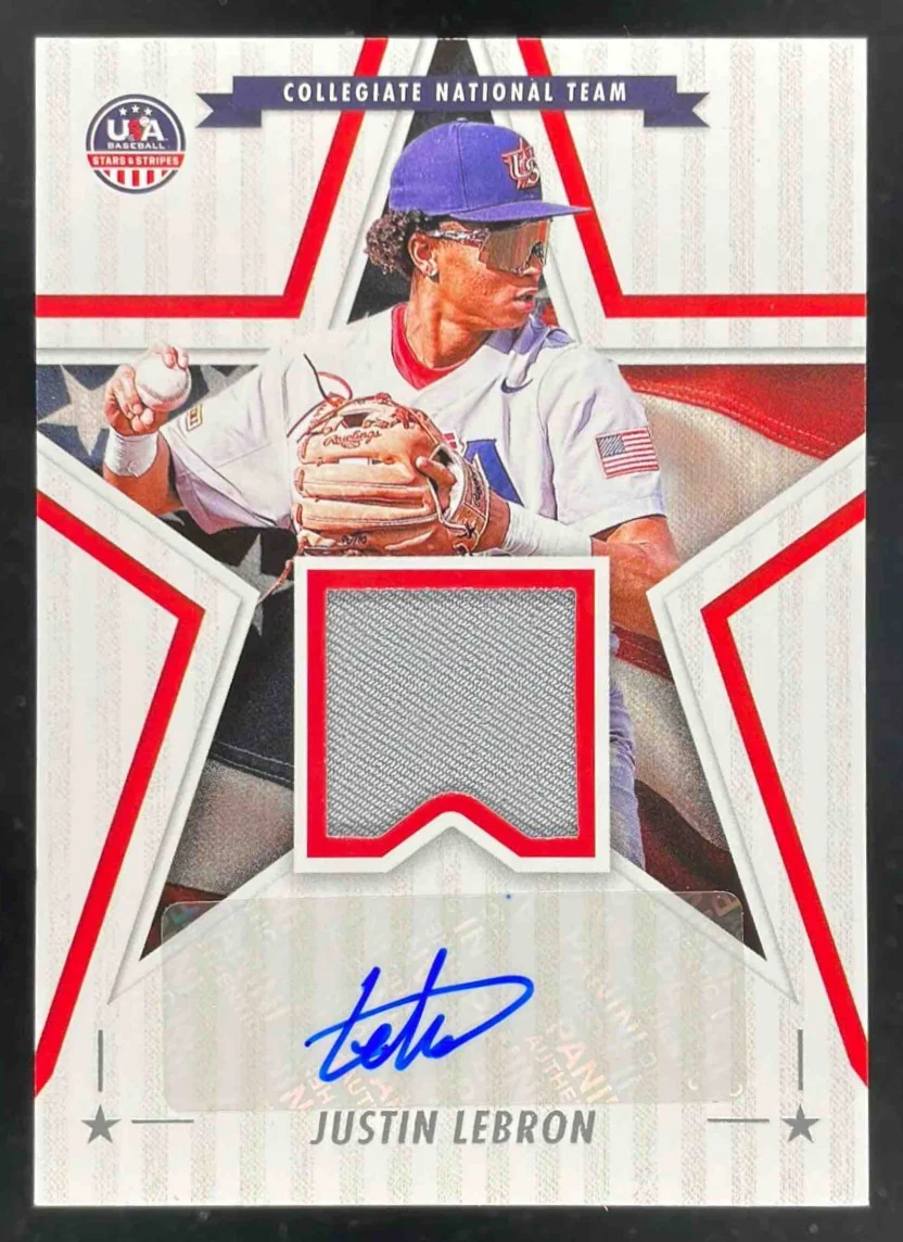 2025 USA Stars & Stripes Stars and Stripes Materials #72 Justin Lebron Auto