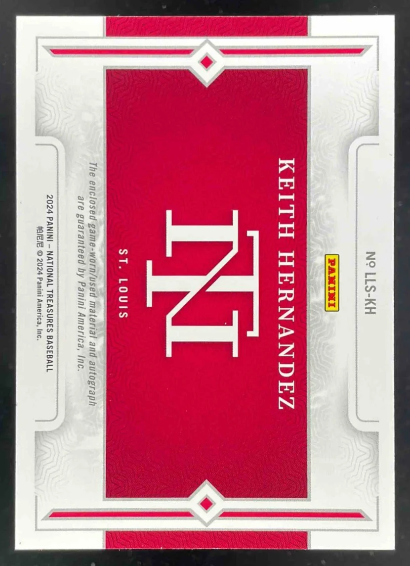 2025 National Treasures Legendary Lumber #5 Keith Hernandez Auto /49 - Image 2
