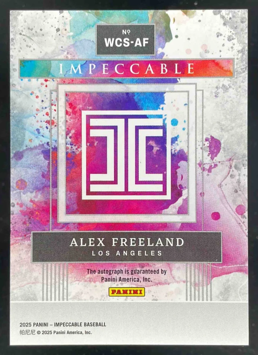 2025 Impeccable Watercolor Holo Gold #WCS-AF Alex Freeland Auto /10 - Image 2