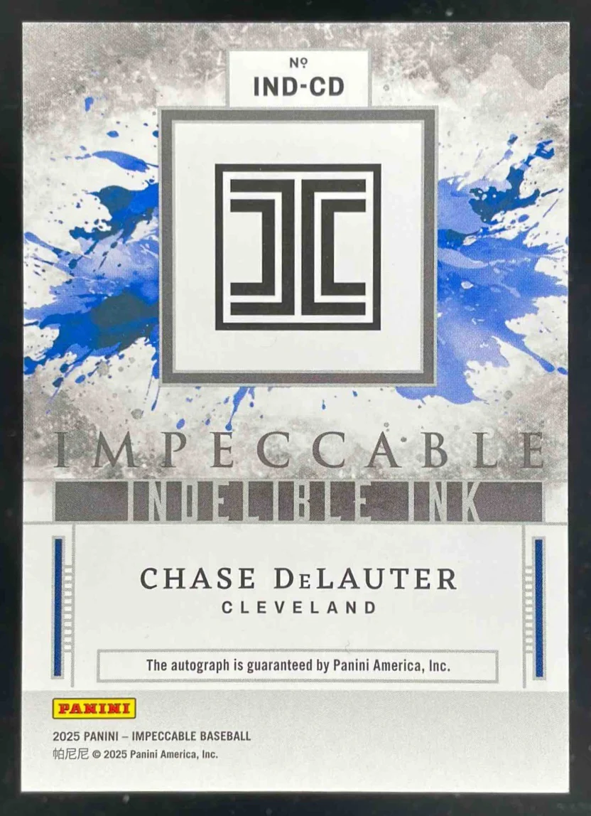 2025 Panini Impeccable Indelible Ink #IND-CD Chase DeLauter Auto /35 - Image 2