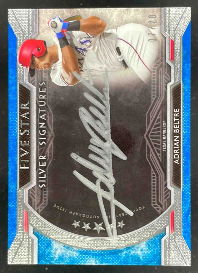 2018 Topps Five Star Silver Signatures Blue #FFSS-AB Adrian Beltre Auto /20