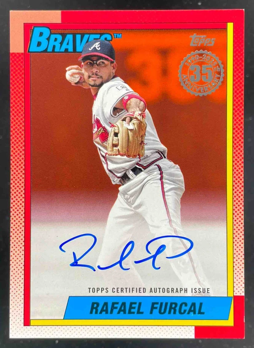 2025 Topps 1990 Topps Baseball Series 2 Orange #90B2-RFU Rafael Furcal Auto /25