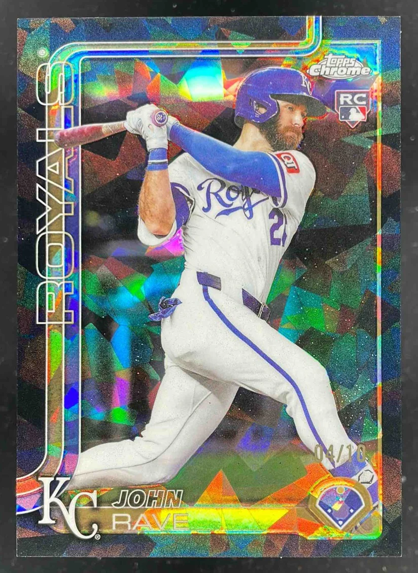 2025 Topps Chrome Update Sapphire Black Refractor #USC136 John Rave RC /10