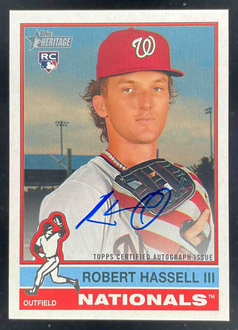 2025 Topps Heritage High Number Real One #ROA-RHA Robert Hassell III RC Auto