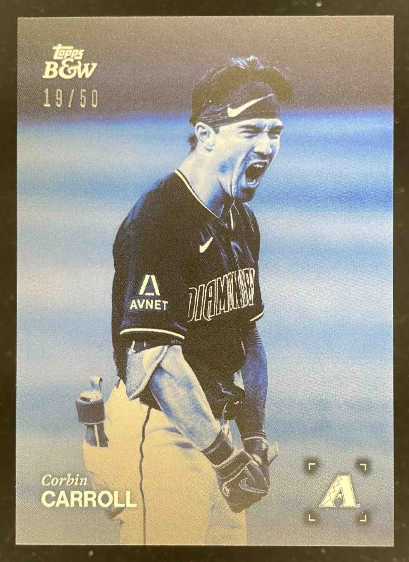 2025 Topps Black and White Blue #27 Corbin Carroll /50