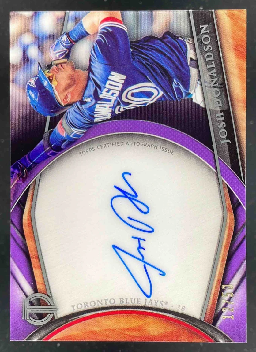 2018 Topps Tribute Autographs Purple #TA-JD Josh Donaldson Auto /50