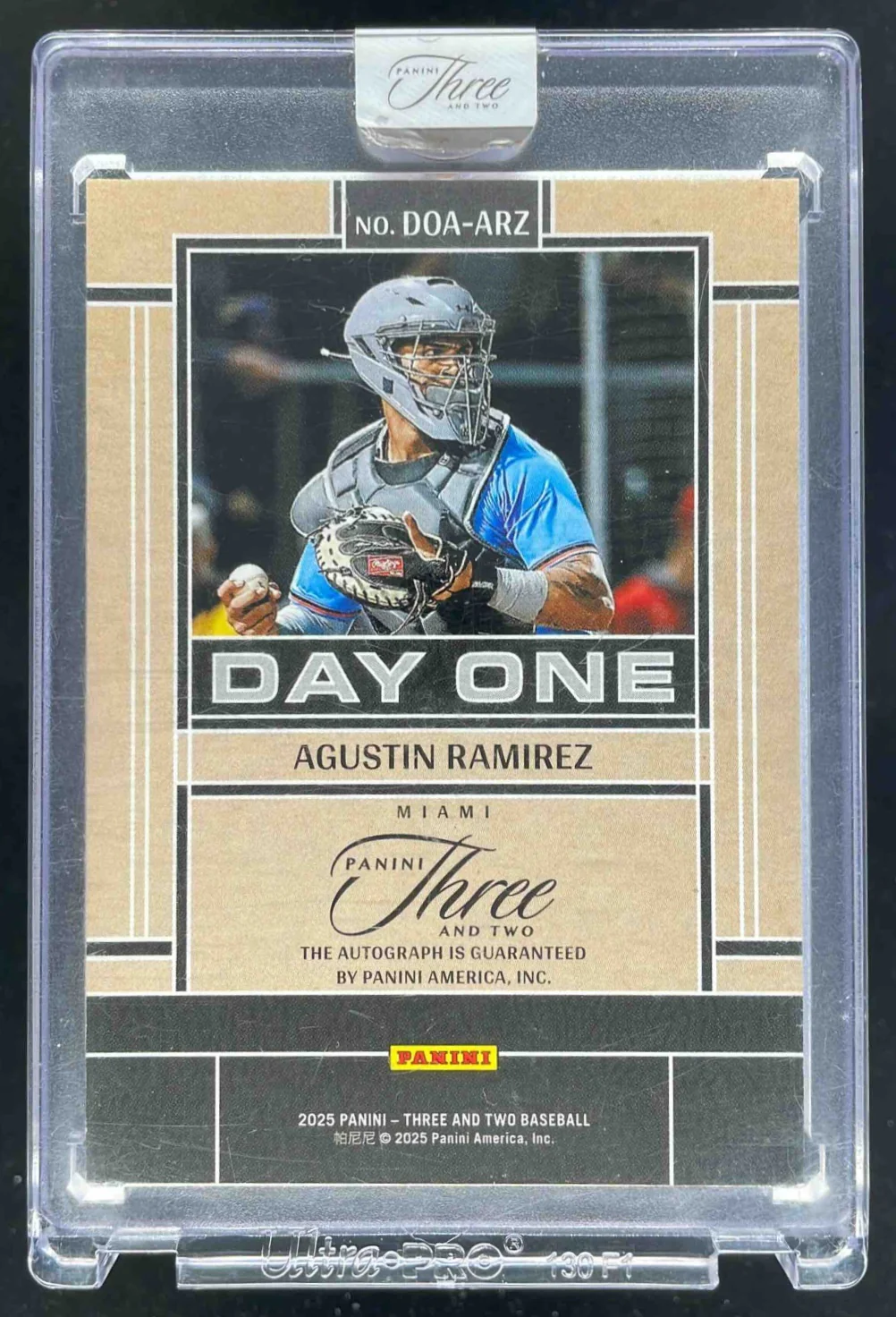 2025 Three and Two Day One Holo Gold #15 Agustin Ramirez Auto /10 - Image 2