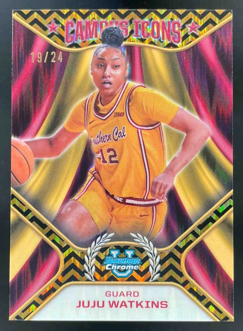2024 Bowman University Chrome Campus Icons Black Gold Stealth Juju Watkins /24