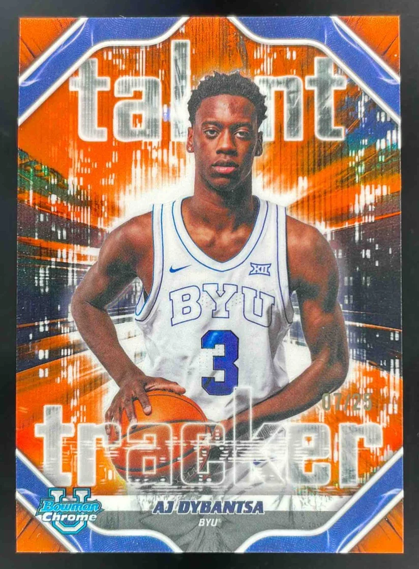 2025-26 Bowman Talent Tracker Chrome Orange Refractor #TT-1 AJ Dybantsa /25