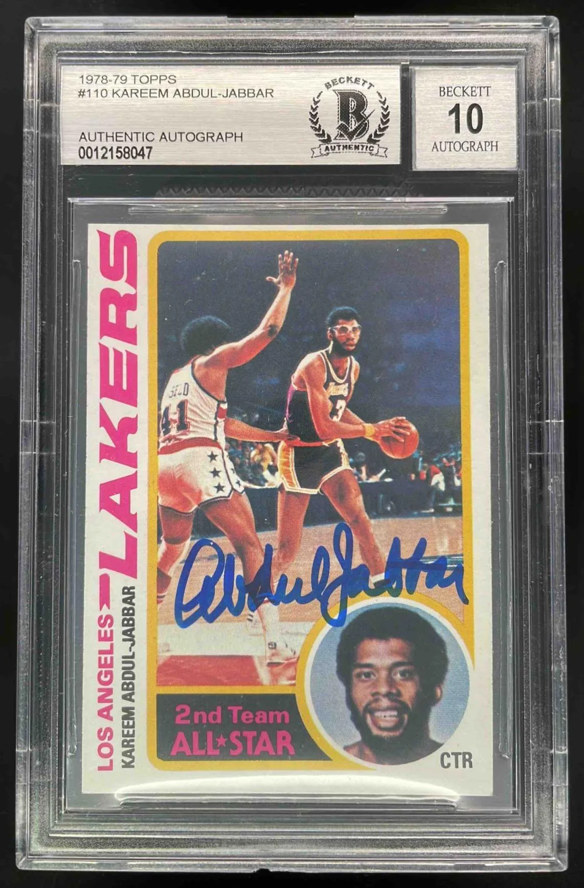 1978-79 Topps #110 Kareem Abdul-Jabbar All-Star Auto BGS Authentic