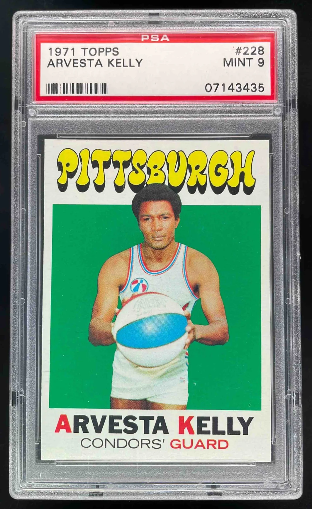 1971-72 Topps #228 Arvesta Kelly RC PSA 9