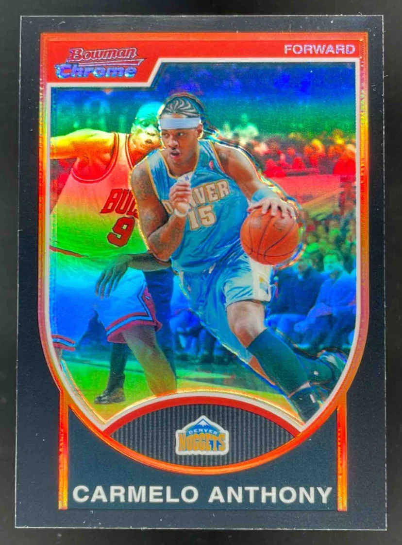 2007-08 Bowman Chrome Black Refractor #15 Carmelo Anthony /199