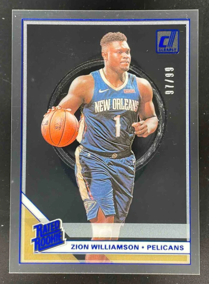 2019-20 Panini Clearly Donruss Blue #51 Zion Williamson RC /99
