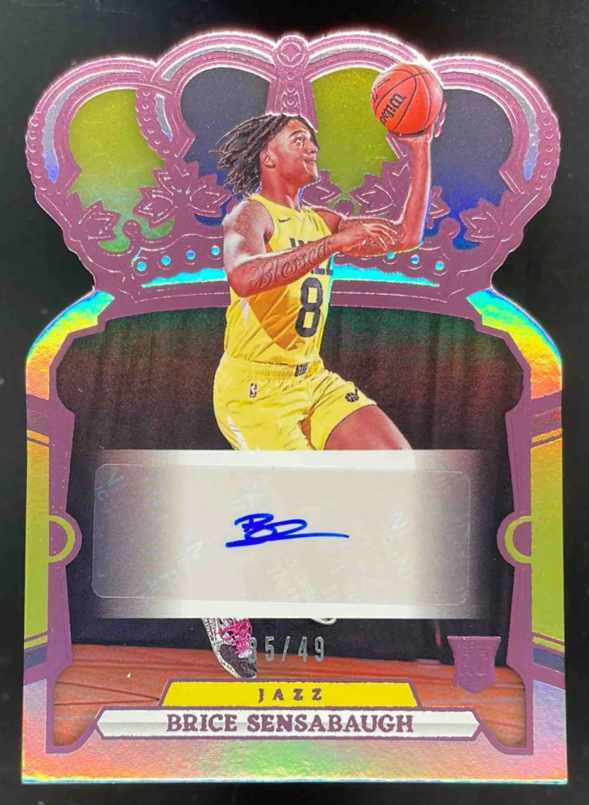 2023-24 Crown Royale Crown Pink #RC-SEN Brice Sensabaugh RC Auto /49
