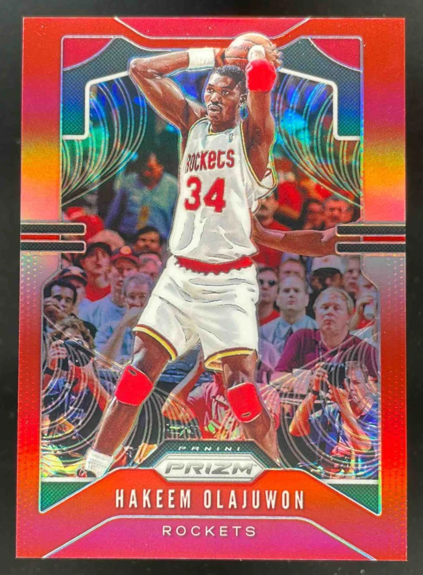 2019-20 Panini Prizm Prizms Red #4 Hakeem Olajuwon /299