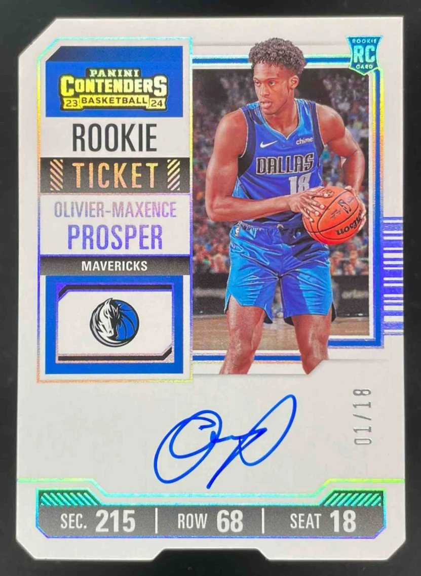 2023-24 Contenders Season Ticket Stub #131 Olivier-Maxence Prosper RC Auto /18