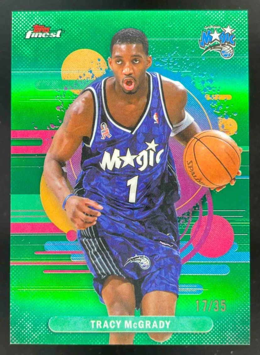 2025-26 Topps Finest Uncommon Green Refractor #199 Tracy McGrady /35