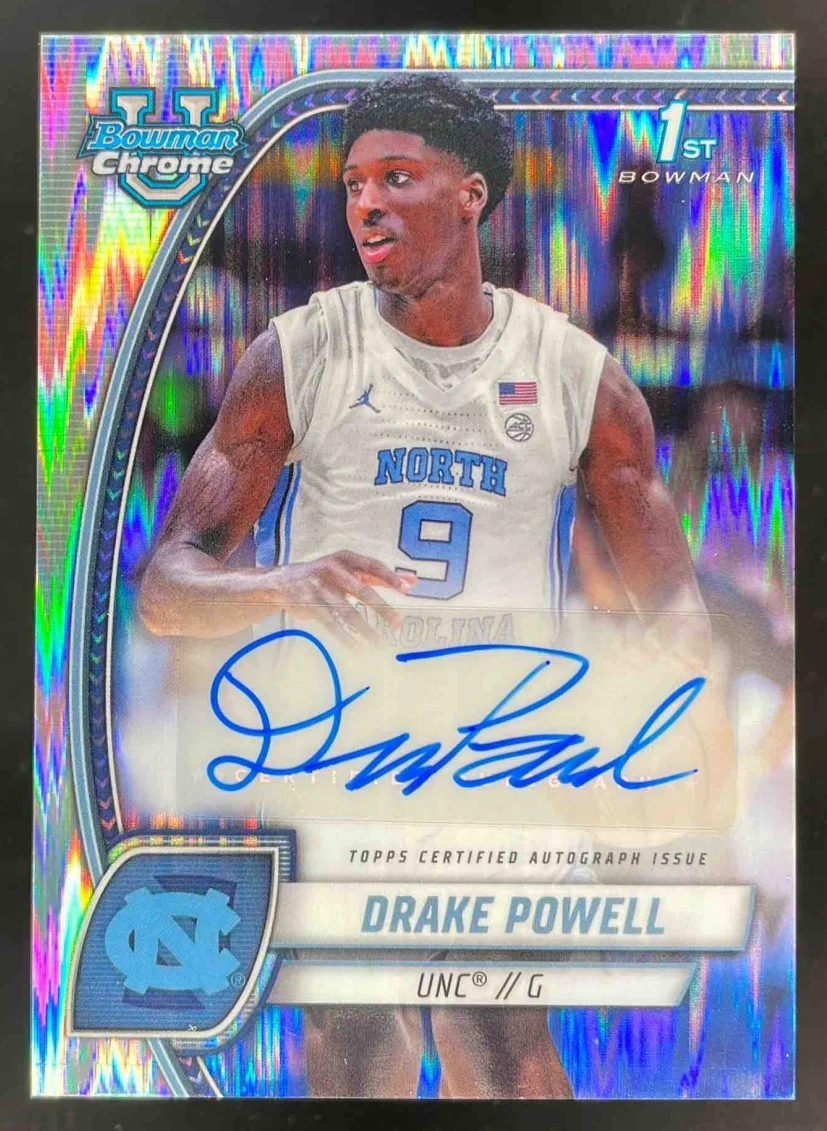 2024-25 Bowman University Chrome Prospect Stealth #69 Drake Powell Auto