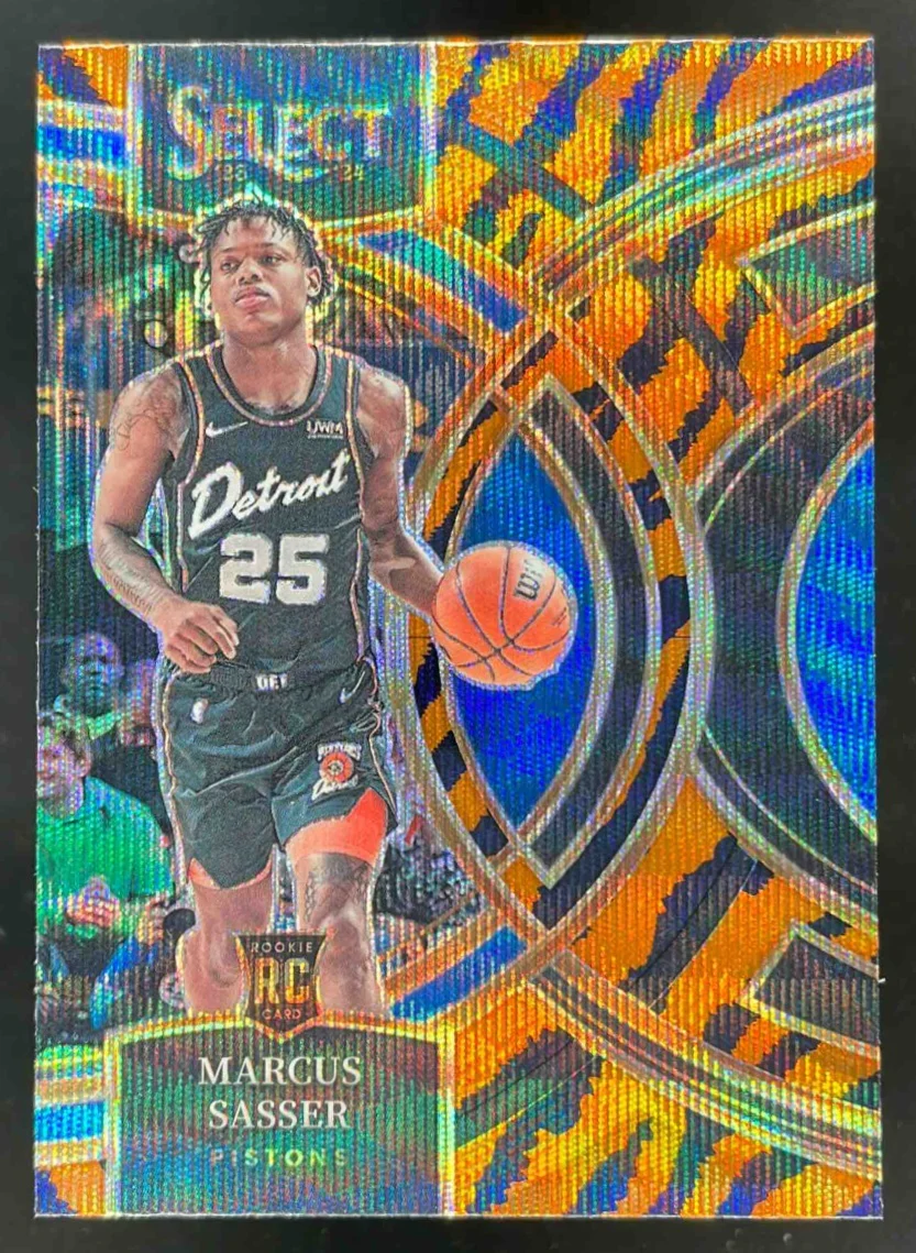 2023-24 Panini Select Tiger Prizm #114 Marcus Sasser RC Premier Level SSP