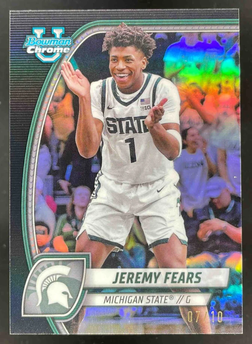 2024-25 Bowman University Chrome Black Refractor #ALT-8 Jeremy Fears /10